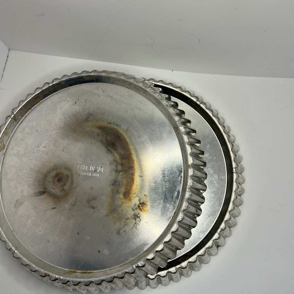 Dr. Oetker Vintage Fluted Tart Pan Set of 2 Made in Germany 10 In Metal Bakeware - Picture 5 of 7